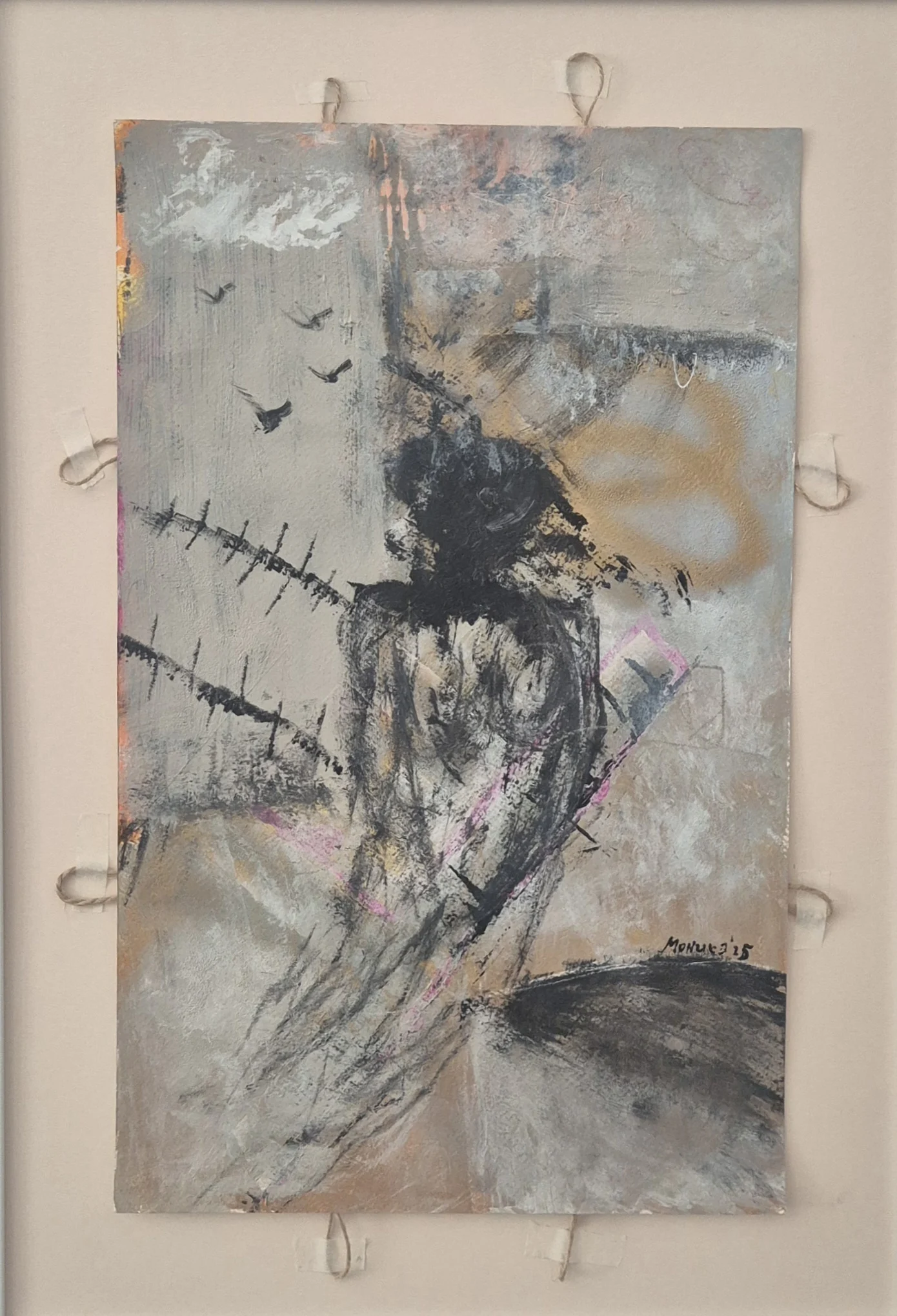 "Beyond the pain", 61x42, mixed media