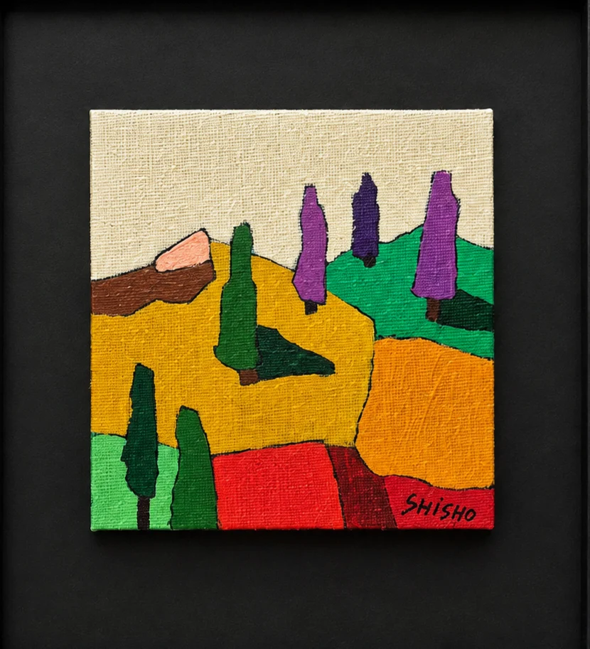 "Mystical landscape II", 10x10 cm., acrylic/canvas