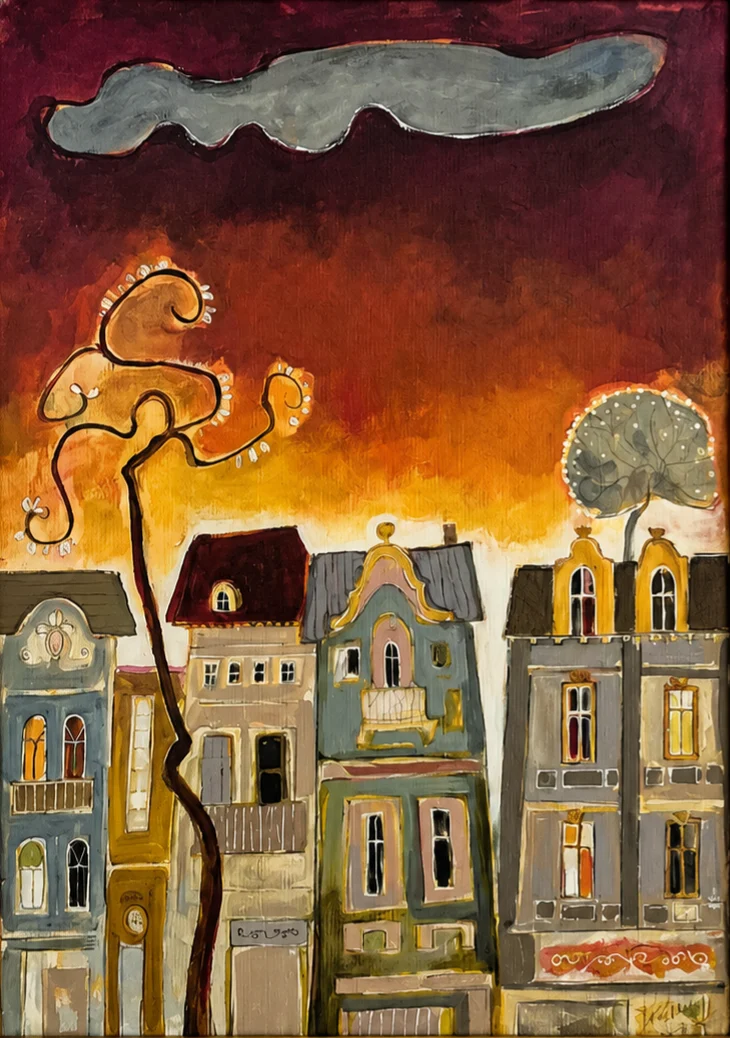 "Dawn", 50x35 cm., acrylic/canvas
