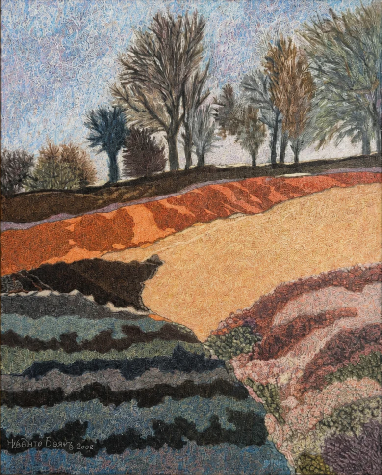 "The trees far from here", 55x46, oil paints/canvas/canvas