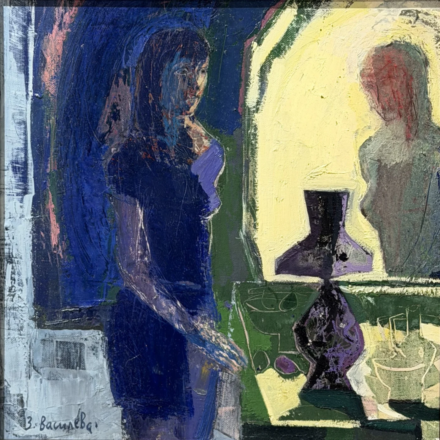 "Reflection", 40x40 cm., oil paints/canvas