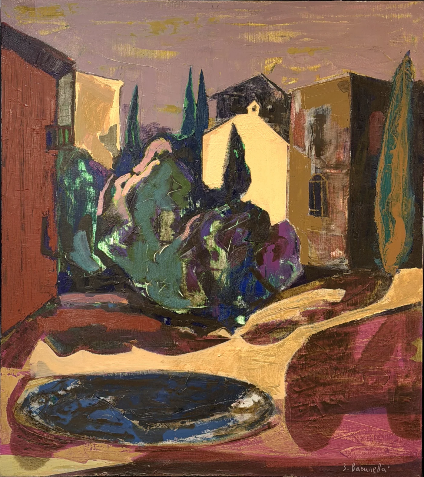 "Landscape", 90x80 cm., oil paints/canvas